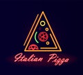 Italian Pizza Restaurant Neon Street Signboard