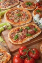 Italian pizza table Royalty Free Stock Photo