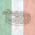 Italian pizza. Vector illustration decorative design Royalty Free Stock Photo