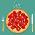 Italian pizza vector illustration