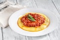 Italian polenta bolognese