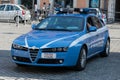 Italian Police Car Alfa Romeo 159 Royalty Free Stock Photo