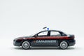 Italian police Carabinieri toy car on white Royalty Free Stock Photo