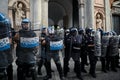 Italian police officersin riot gear