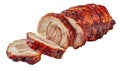 Italian Porchetta moist boneless pork roast Royalty Free Stock Photo