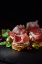 Italian Prosciutto Canapes Royalty Free Stock Photo