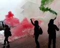 Italian protest with protesters