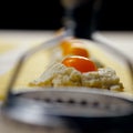 Italian ravioli with ricotta and egg yolk