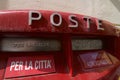 Italian red post box