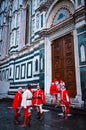 Italian reenactors in front of the Duomo in Florence Royalty Free Stock Photo