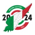 2024 Italian regional elections will take place in 5 regions of Italy during 2024. Poster