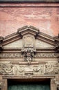 Italian renaissance door frame. Flourish architectural detail.