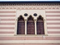 Italian Renaissance palace with typical shaped windows Royalty Free Stock Photo