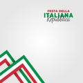 Italian Republic Day. Celebrated annually on June 2 in Italy. Happy national holiday of freedom. Italy flag. Patriotic poster Royalty Free Stock Photo