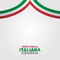 Italian Republic Day. Celebrated annually on June 2 in Italy. Happy national holiday of freedom. Italy flag. Patriotic poster Royalty Free Stock Photo