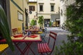 Italian restaurant,pizzeria and trattoria,Florence.Tuscany. Royalty Free Stock Photo