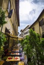 Italian restaurant,pizzeria and trattoria,Florence.Tuscany. Royalty Free Stock Photo