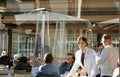 Italian restaurant with tourists , Florence, Italy