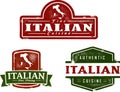 Italian Restaurant Vintage Stamps