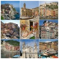 Italian Riviera Cinque Terra Collage