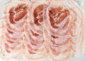 Italian rolled bacon pancetta slices Royalty Free Stock Photo
