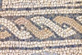 Italian roman mosaic with circular graphic Italy