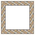 Italian roman mosaic with circular graphic - seamless pattern