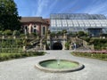 Italian Rose Garden or Italienscher Rosengarten - Flower Island Mainau on the Lake Constance or Die Blumeninsel im Bodensee Royalty Free Stock Photo