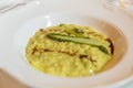 Italian saffron risotto with asparagus