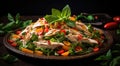 Italian salad with chicken and vegetables