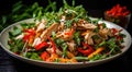 Italian salad with chicken and vegetables
