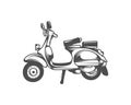 Italian scooter from Italy icon in black style isolated on white background. Italy country symbol stock vector illustration Royalty Free Stock Photo