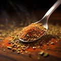 Italian Seasoning, spices on a rustic wooden table