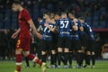 ITALIAN SERIE A 2021-2022 FOOTBALL MATCH AS ROMA VS INTER MILAN ROME, ITALY -  DECEMBER 4TH, 2021 Royalty Free Stock Photo