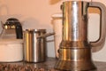 italian silver espresso cooker
