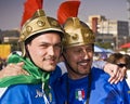 Italian Soccer Supporters - FIFA WC Royalty Free Stock Photo