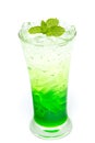 Italian Soda with mint leaf Royalty Free Stock Photo