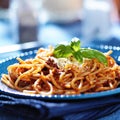 Italian spaghetti dish Royalty Free Stock Photo