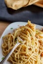 Italian Spaghetti Pasta Mollicata Royalty Free Stock Photo