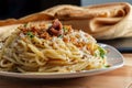 Italian Spaghetti Pasta Mollicata Royalty Free Stock Photo