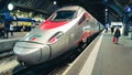 Italian speed train at Zurich train station.