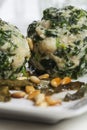 Italian spinach dumplings Royalty Free Stock Photo