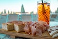 Italian spritz and aperitif on the beach