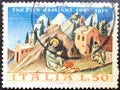 Italian stamp from the 9th centenary series of the death of St. Pier Damiani