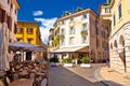 Italian street and cafe in Verona view