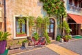 Italian street old architecture in Lazise Royalty Free Stock Photo