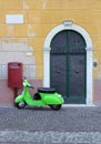 Italian street scene with scooter