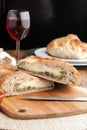 Italian Stromboli Stuffed Bread Royalty Free Stock Photo