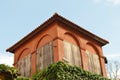 Italian style building in red color Royalty Free Stock Photo