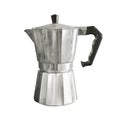 italian style coffee pot or moka pot isolated on white Royalty Free Stock Photo